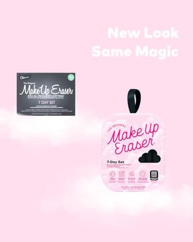 The Original MakeUp Eraser, 7-Day Set, Erase All Makeup With Just Water, Including Waterproof Mascara, Eyeliner, Foundation, Lipstick, Sunscreen, and More! Chic Black, 7ct. - Image 7