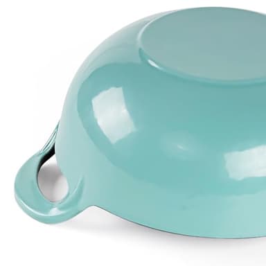 AILIBOO 2 QT Black Enameled Cast Iron Dutch Oven，Iron Biryani Pot，Le Creuset，Instant Pot Bakeware Sets, Casserole Dishes for Oven -Gradient Blue - Image 7