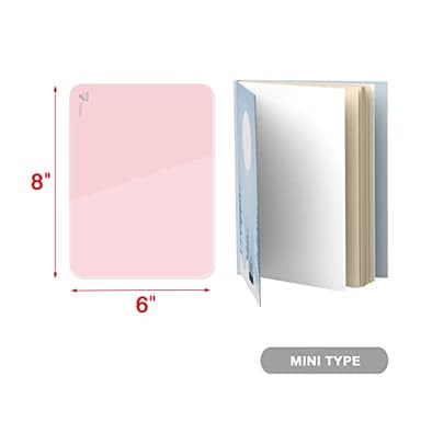 Pink Mini Desktop Pure Glass Whiteboard, Small Slope Slick Desk Whiteboard Glass, Desk White Board, Desktop White Board Dry Erase, Stenography Artifact for Office Home Schooling Décor, 8x6 Inches - Image 7