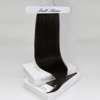 Full Shine Sew In Hair Extensions Real Human Hair Black Weft Hair Extensions Human Hair Sew In Extensions Double Weft Color Jet Black Human Hair Bundles 22Inch 105G - Image 9