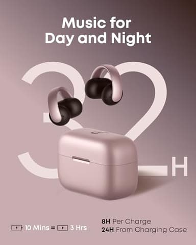Soundcore AeroClip by Anker, Open-Ear Earbuds, Clip-On Headphones, Adaptive Comfort, Clear Calls with 4 Mics and AI, Stable Fit, 12mm Drivers for Powerful Bass, Hi-Res, Open-Ring Design - Image 6