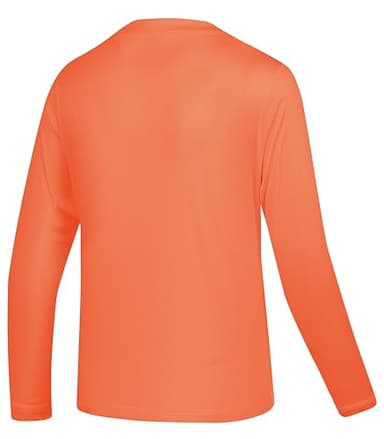 Runceptual 5T to Youth UPF 50+ Long Sleeve Rash Guard - Boys and Girls UV Protection Moisture Wicking Athletic T-Shirt (US, Alpha, Large, Regular, Orange) - Image 2