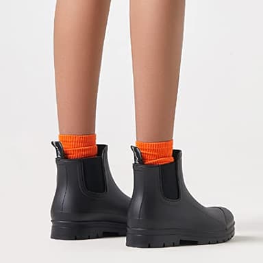 Planone Short Rain Boots Women Wide Width Fashion Waterproof Chelsea Boots for Women Matte Outdoor Garden Shoes Ankle Muck Boots for Ladies Non Slip Work Shoes Rubber Boots with Premium Comfort Insole - Image 7