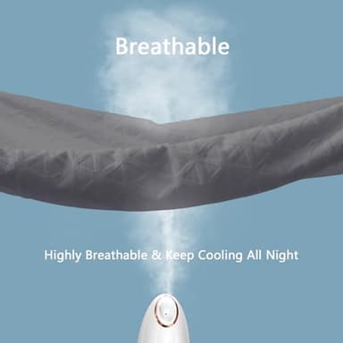 Premium Waterproof Mattress Protector Queen Size, Breathable Bed Cover 3D Air Fabric Cooling Mattress Pad Cover Smooth Soft Noiseless Washable, 8''-21'' Deep Pocket (Gray) - Image 5