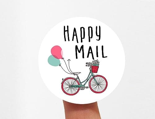 ZLKAPT 120PCS Happy Mail Stickers, Mail Stickers, Packaging Stickers, Happy Mail Labels, Packaging Labels, Happy Post, Delivery Stickers - Image 1