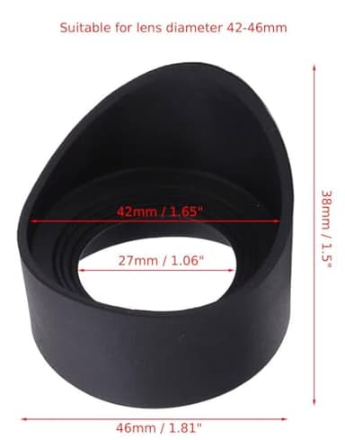 1 Pair Binocular Eye Cup, 42-46mm Eyepiece Shield Rubber Eye Guards Microscope Eyepiece Covers - Image 2