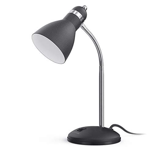LEPOWER Metal Desk Lamp, Eye-Caring Table Lamp, Study Lamps with Flexible Goose Neck for Bedroom, Home Office (Matte Black) - Image 1
