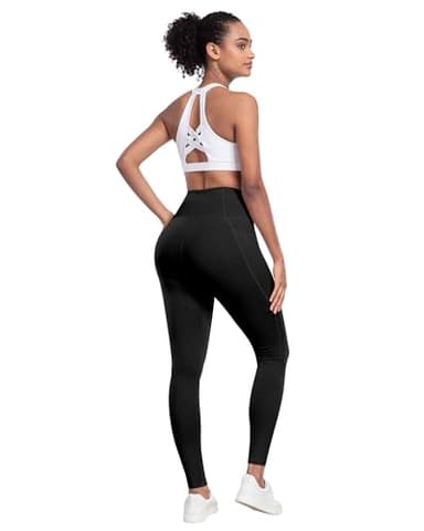 LZYVOO Leggings with Pockets for Women, 6 Packs Soft High Waisted Tummy Control Workout Yoga Pants(6Black-XL) - Image 5