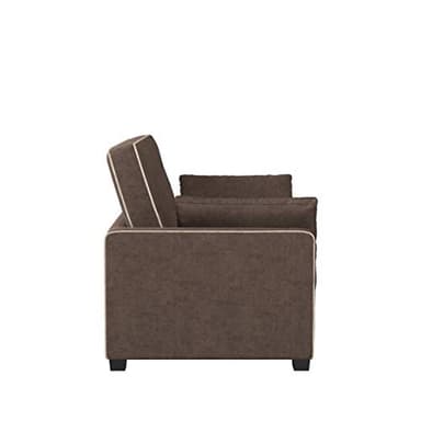 Serta Ainsley Loveseat with Pull Out Sleeper Microfiber Java Queen - Image 4