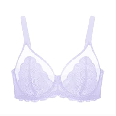 HSIA Minimizer Bras for Women Large Bust Full Coverage Lace Plus Size Bra - Mermaid Scales Purple - Image 4