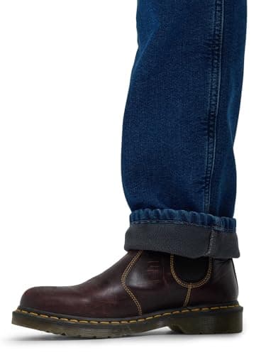 Lee Men's Legendary Relaxed Straight Jean, Blue Matter-Gray Fleece-Lined, 36W x 32L - Image 6