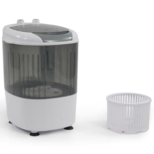 Aurorafy BC-SUS-MINIPWM-GY-1G Portable Mini Washing Machine, White/Gray - Image 1