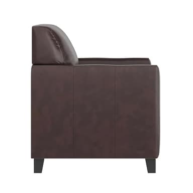 Flash Furniture Hercules Diplomat Series LeatherSoft Upholstered Side Reception Chair, Lobby Chair with Cushions and Flared Arms, Brown - Image 6