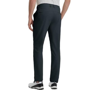 M MAELREG Golf Pants Men Stretch 5 Pockets Straight Fit 30"/32"/34" Quick Dry Slim Fit Casual Mens Casual Pants Dark Grey - Image 3