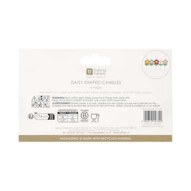 Talking Tables 5 x Daisy Flower Birthday Candles for Cakes Cake Topper Decoration Premium Quality colorful Floral Candle 1.5 Inches Height Recycled Packaging - Image 6