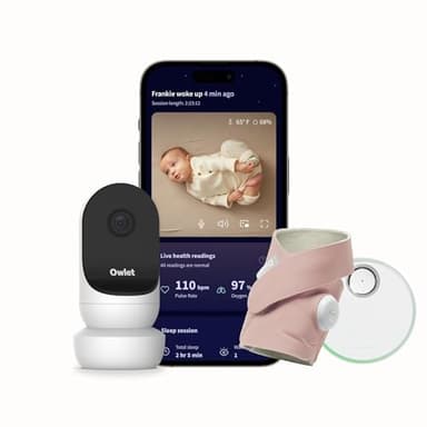 Owlet® Dream Duo Smart Baby Monitor: FDA-Cleared Dream Sock® Plus Owlet Cam 2- Tracks & Notifies for Pulse Rate & Oxygen While Viewing Baby in 1080p HD WiFi Video - Image 1