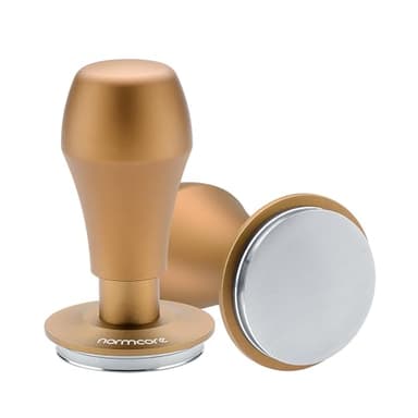 Normcore 53.3mm Spring Loaded Coffee Tamper V4.1 with Click Feedback, Flat Base Espresso Tamper Compatible with Breville Sage 54mm Portafilters, Bronze - Image 1