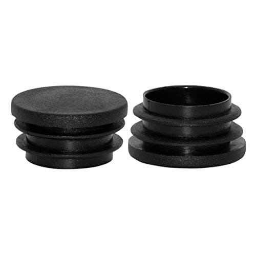 Flyshop Black Furniture Chair Leg Blanking End Caps 30 mm, 1-3/16" OD Hard Plastic Round Ribbed Tube Inserts Plugs Floor Protectors 10 PCS - Image 1