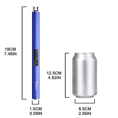 SUPRUS Electric Lighter Arc Windproof Flameless USB Rechargeable Lighter with Safety Lock for Candle BBQ Camping (Dark Blue) - Image 5