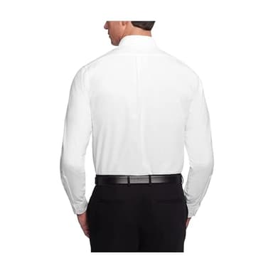 Van Heusen Men's Dress Shirt Regular Fit Oxford Solid, White, 15.5"-16" Neck 33"-34" Sleeve - Image 2