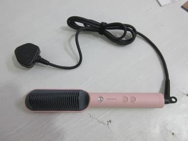 Hair Straightener Brush, TYMO Ring Hair Straightener Comb Straightening Brush for Women with 5 Temps 20s Fast Heating & Dual Voltage, Pink - Image 8