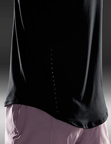 CRZ YOGA Lightweight Racerback Tank Tops for Women High Neck Workout Athletic Running Sleeveless Shirts Black Large - Image 5