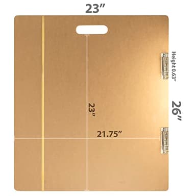 Officemate 23" x 26" Artist Sketch Board with Handle for Drafting Art - Portable Wooden Clipboard for Class, Studio or Field Use (83099) - Image 2