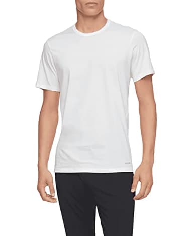 Calvin Klein Mens 100% Cotton T-Shirt Packs 5 White - Short Sleeve Crewneck L - Image 2