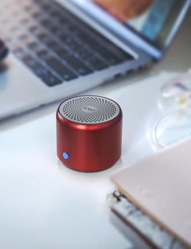 EWA Travel Case Packed, A106 Pro Portable Bluetooth Speaker with Custom Bass Radiator, Brief Design, IP67 Waterproof, Perfect Mini Speaker for Shower, Room, Bike, Car (Red) - Image 6