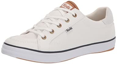 Keds Center 3 Lace Up, Sneaker Womens, White/Navy Canvas, 9.5 Medium - Image 1