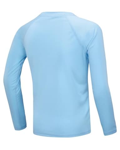 Boys UPF 50+ Swim Shirt Long Sleeve, 1 or 2 Pack UV Sun Protection Rash Guard, Youth Kids SPF Water Shirts for Beach Surf - Image 2