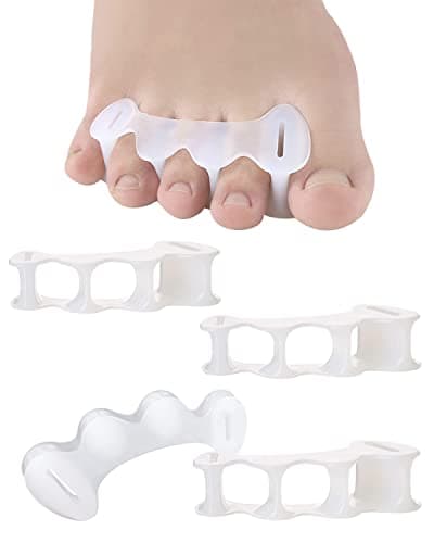2Pairs Toe Separators Toe Spacers for Women Men to Correct Bunion, Relieve Feet Pain, Foot Alignment, Toe Straighteners for Hammertoes, Plantar Fasciitis (M, Women Shoe Size 9-12.5, Men: 7-11) - Image 1