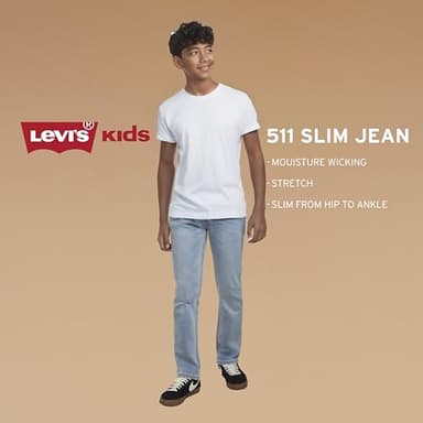 Levi's Boys’ 511 Slim Fit Performance Jeans - Image 6