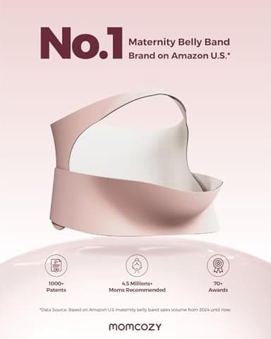 Momcozy Pregnancy Belly Band, CozySupport Ergonest Maternity Belly Band, Invisible Pregnancy Belt for Back, Abdomen, Waist - Image 5