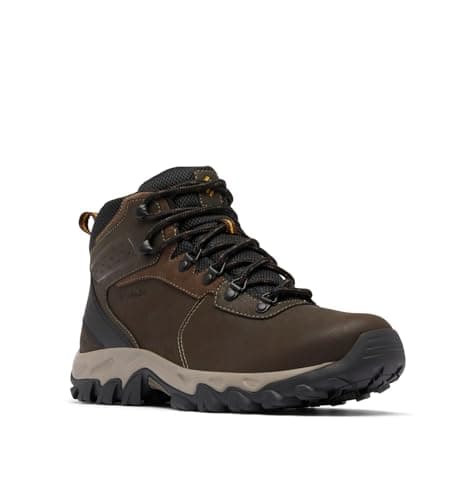 Columbia Mens Newton Ridge Plus II Waterproof Hiking Boot, Cordovan/Squash, 7.5 - Image 1