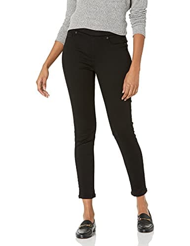Amazon Essentials Women's Mid-Rise Stretch Pull-On Jegging - Discontinued Colors, Black, 14 Short - Image 1