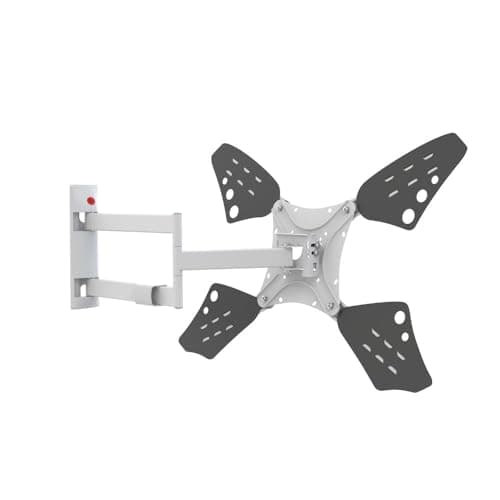 Barkan Long White TV Wall Mount, 13 - 80 inch Full Motion Articulating - 4 Movement Flat / Curved Screen Bracket, Holds up to 110lbs - Image 1