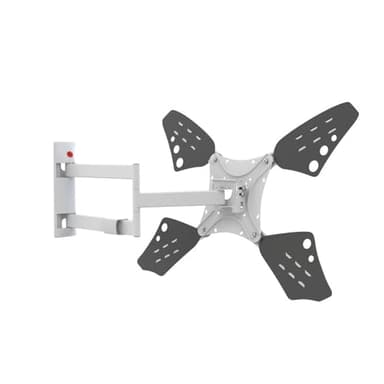 Barkan Long White TV Wall Mount, 13 - 80 inch Full Motion Articulating - 4 Movement Flat / Curved Screen Bracket, Holds up to 110lbs - Image 1