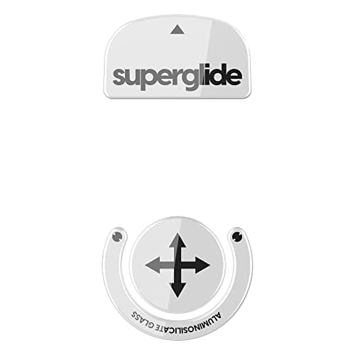 Superglide Glass Mouse Skates for Logitech G Pro X Superlight (Type-S, White) - Ultra Smooth Glide, Polished Round Edge, Compatible with G Pro Superlight 2, Superlight Mouse Skates - Image 1