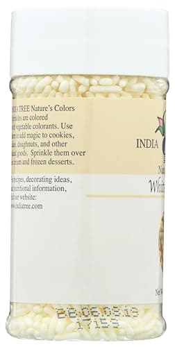 India Tree Nature's Colors White Sprinkles, 2.7 Ounce - Image 4