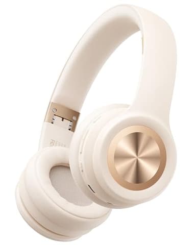 Picun Solo6 Wireless Bluetooth Headphones, 5EQ Music Mode, On-Ear Headphone with Built-in Microphone, Foldable Headset with 140H Battery Life, App Control for Girls, Home, School, Travel (Khaki) - Image 1