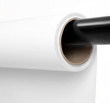 Kate Seamless Paper Backdrop for Photography White Photo Backdrop Paper (106.8''x32.8' Arctic White) - Image 1