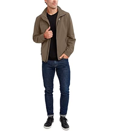 Nautica Men's Golf Casual Wear Windbreaker Jacket, Regular, Big & Tall Sizes, Taupe, Large - Image 5