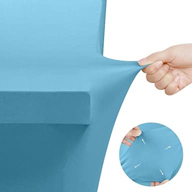 Utopia Kitchen Spandex Tablecloth 2 Pack [6FT, Blue Mist] Tight, Fitted, Washable and Wrinkle Resistant Stretch Rectangular Patio Table Cover for Event, Wedding, Banquet & Parties [72Lx30Wx30H Inch] - Image 6