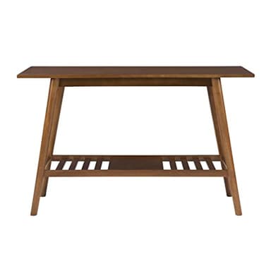 Linon Melissa Mid-Century Modern Walnut Console Table - Image 9