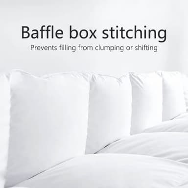 TEXARTIST Premium 2100 Series King Comforter All Season Breathable White Comforter Soft 4D Spiral Fiber Quilted Down Alternative Duvet Insert with Corner Tabs Luxury Hotel Style (90"x102") - Image 3