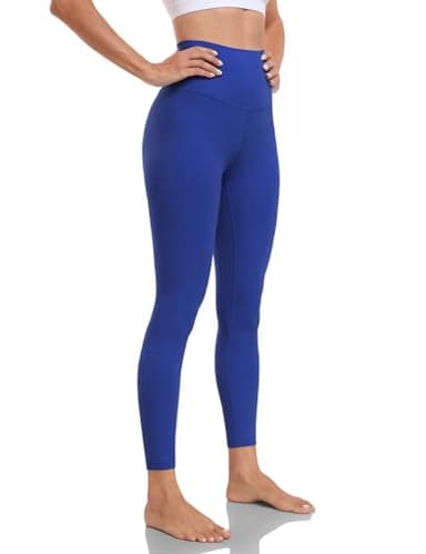 HeyNuts Yoga Pro 7/8 Leggings, High Waisted Soft Pants Buttery Workout Leggings Athletic Compression Yoga Pants 25'' Sapphire Blue S(4/6) - Image 3