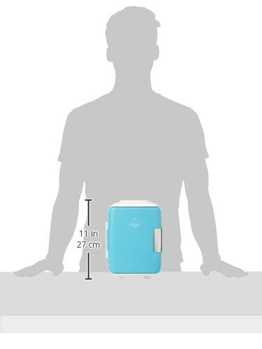 Cooluli Mini Fridge for Bedroom - Car, Office Desk & Dorm Room - Portable 4L/6 Can Electric Plug In Cooler & Warmer for Food, Drinks, Skincare Beauty & Makeup - 12v AC/DC & Exclusive USB Option, Blue - Image 3