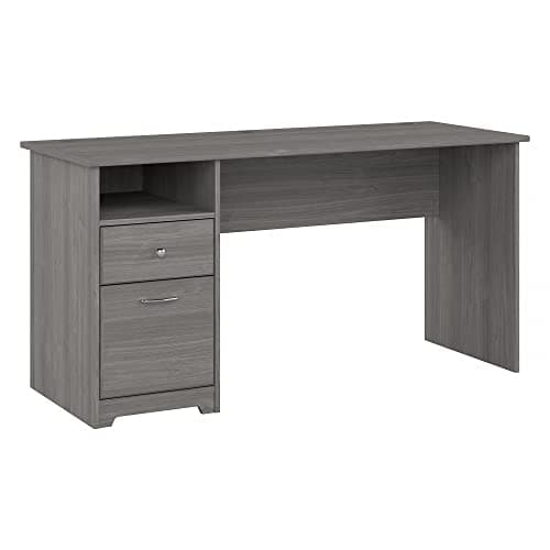Bush Furniture Cabot 60W Computer Desk with Drawers in Modern Gray, Workstation and File Storage, Desktop with Organization Solutions for Home Office - Image 1