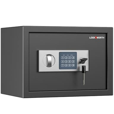 Locksworth Safe for Home, 0.6 Cubic Feet Safety Box, Lock Box for Money, Jewelry, Documents and Guns, Digital Security Safe for Office, Hotel and Personal Use, 13.8"W x 9.8"D x 9.8"H - Image 8